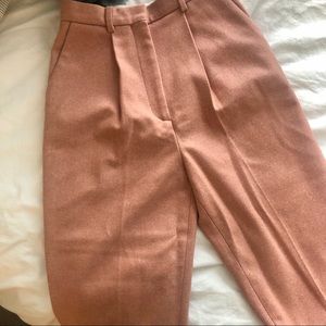 Pink wool trousers from Acne Studios in a size 34.